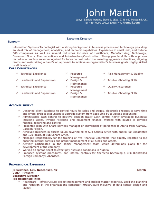 resume template