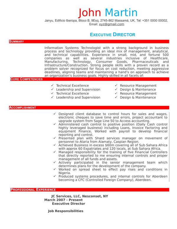 resume template