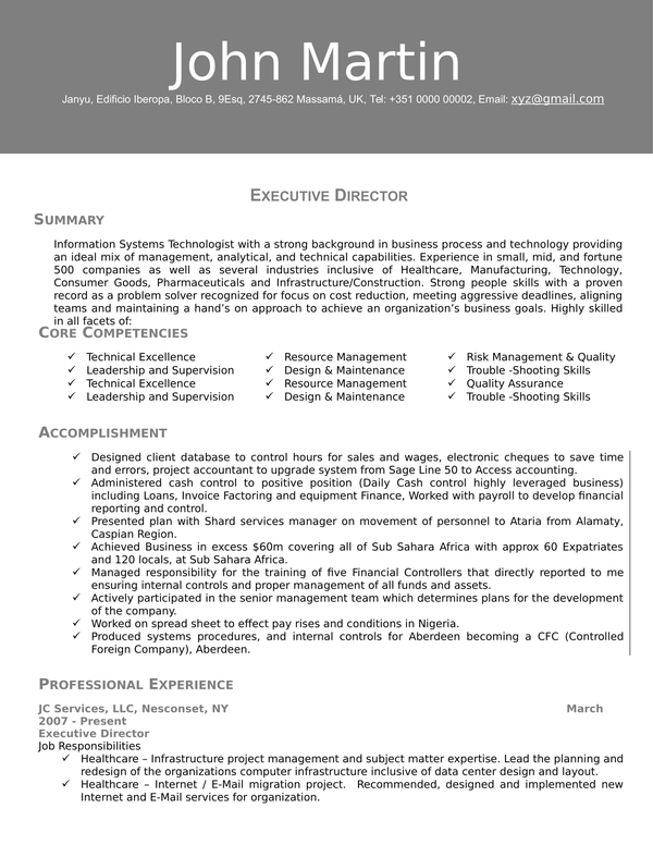 resume template